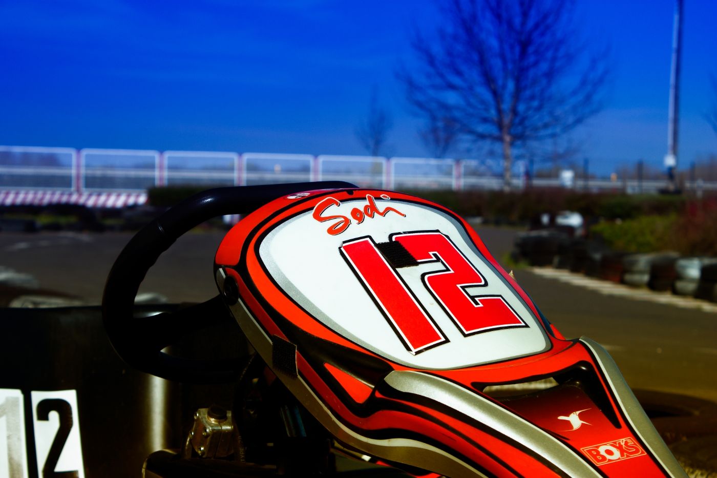 Sodi gokart ülése és burkolata közelről